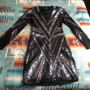 Black sequin dress